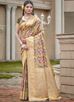 Organza Grey Festival Wear Printed Saree